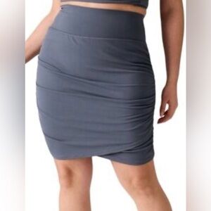 Athleta Womens Transcend Skort Granite Blue Size Small Athleisure Workout Travel